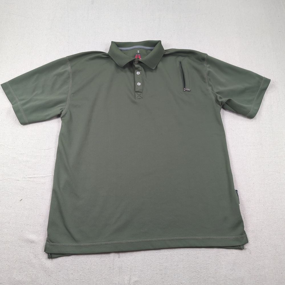 Scottevest Shirt Mens Medium Green Performance Stretch Tec